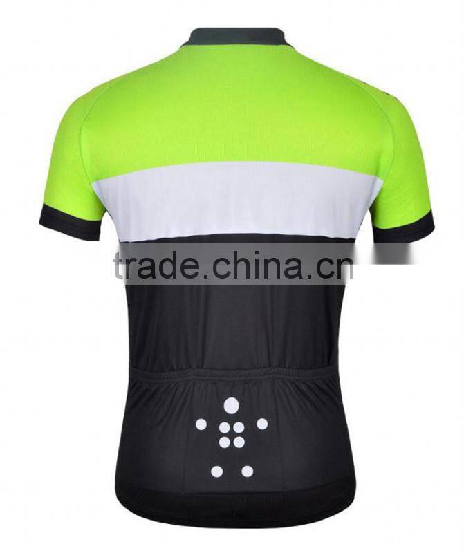 100% polyester new style green/black sport wear cycling jerseys for sale