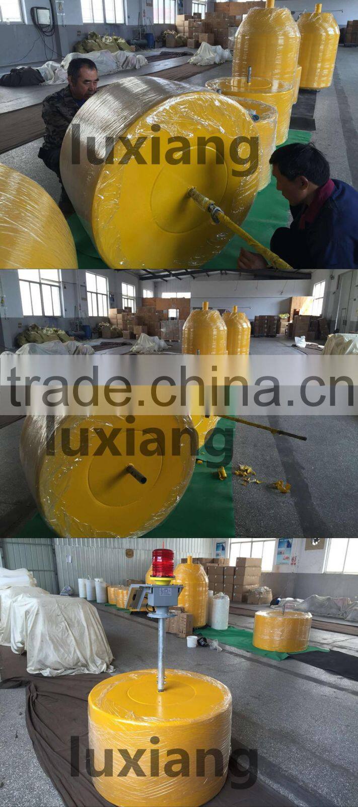 luxiang brand Offshore marine Polyurethane foam filled mooring Buoy