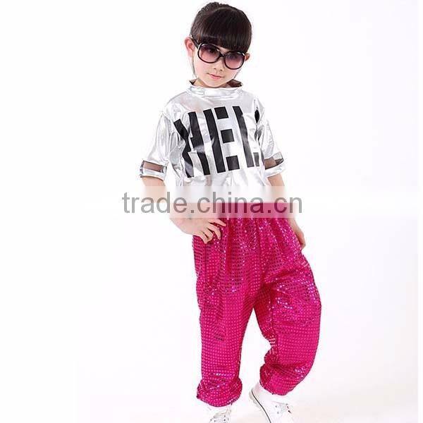 New arrival Boy Girl Hip-Hop Dance Cloth Performance clothing spandex Hip Hop Dance Wear kids modern dance costume