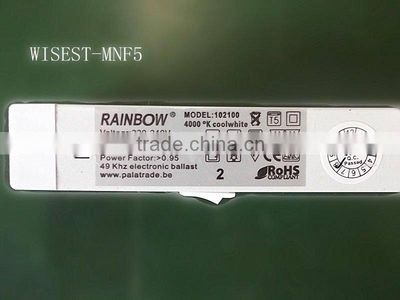 high quality t5 single tube fluorescent lighting fixture luminaire with cover 8w,13w,28w,35w