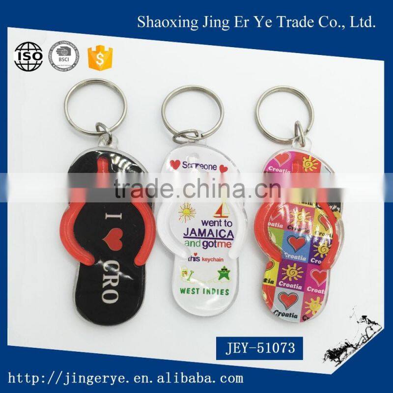 colorful red flip flop Keychain