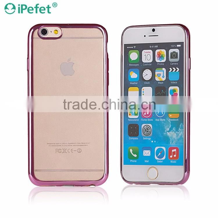 Hot Selling Electroplating TPU Phone Case Clear Back Cover For iPhone 5,for samsung galaxy j7