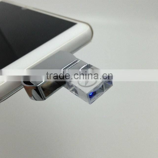 Android Phones USB Flash Pen Drive with engrave custom logo blue red light up