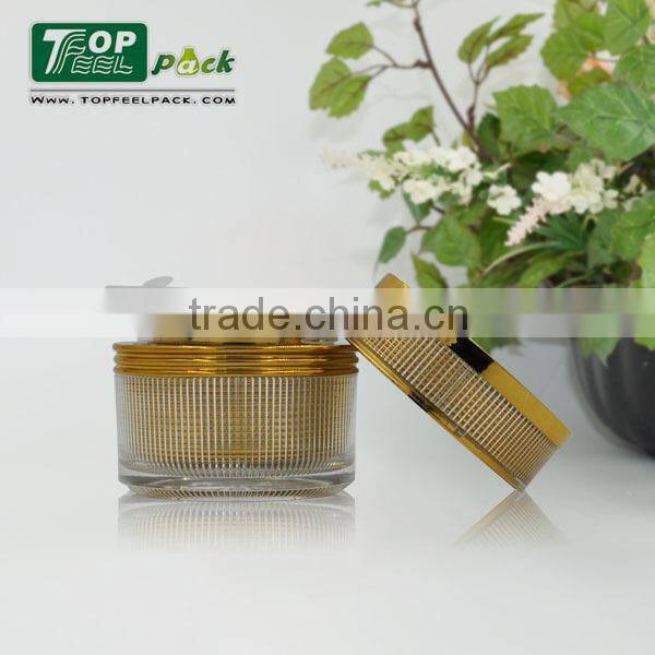 2015 50g 30g Acrylic Cream Cosmetic Plastic Jars with Lid and Cap