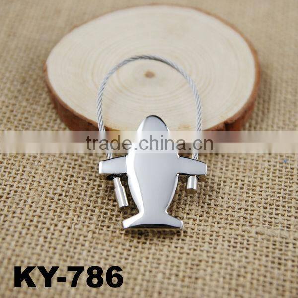 Small Airplane Shape Compass Matel Key Chain