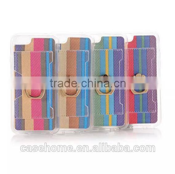 Leather Coated Soft TPU Case for iPhone 6 Ring Grip Stand Holder Cover Case