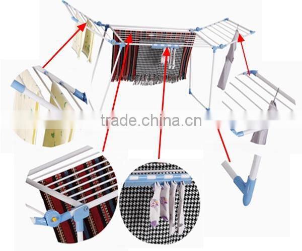 Plastics Baby Clothes Folding Metal Clothes Drying Rack