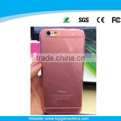 High quality transparent moblie phone case for iphone 6 tpu case