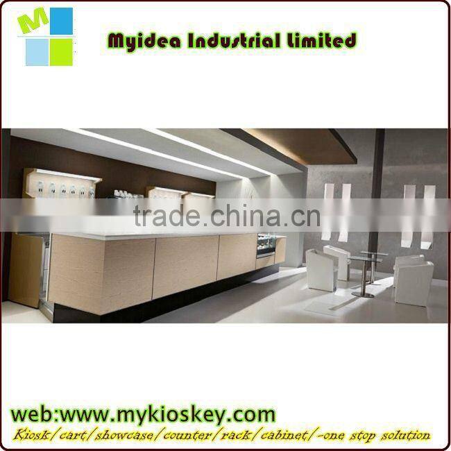 white glass modern reception counter led light bar counter