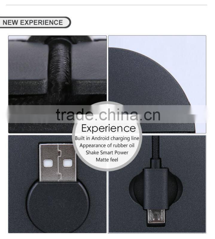 holly slim abs mobile power bank with built in cable/power charger