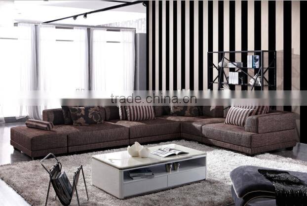 Simple modern home use living room fabric sofa set KW1308