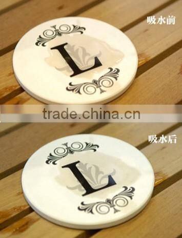 Ceramic with cork backing custom absorbent coasters