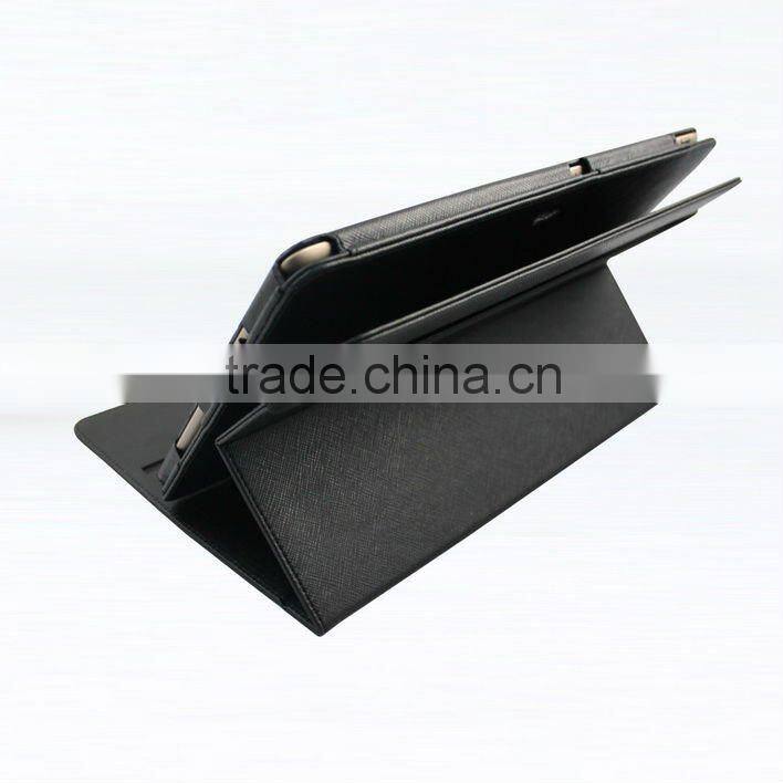 2014 Hot sale BLACK Leather Folio Cover for Asus TF201 10.1inch, Folio Smart Cover, Leather Case