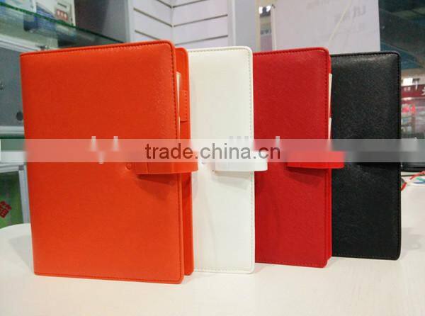 Top grade factory competitive price leather notebook with usb flash drive