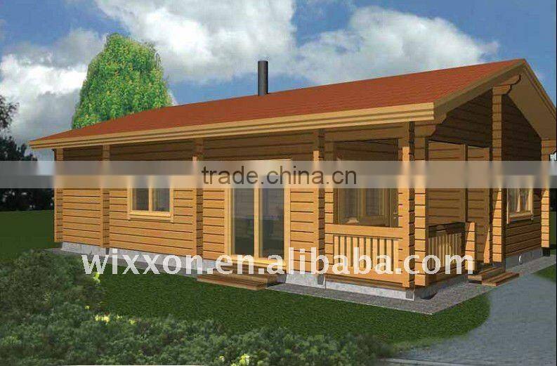Functional simple prefab log villa