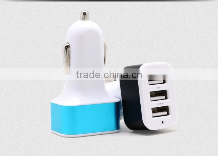 Power Technology 3 Port Fits for Multiple Mobile Devices Car Electric Car USB Cell Charger