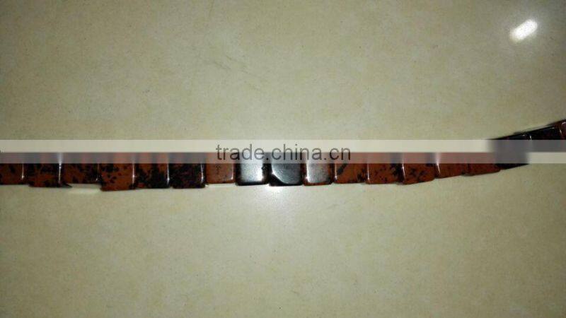 dalmatian gemstone cube beads