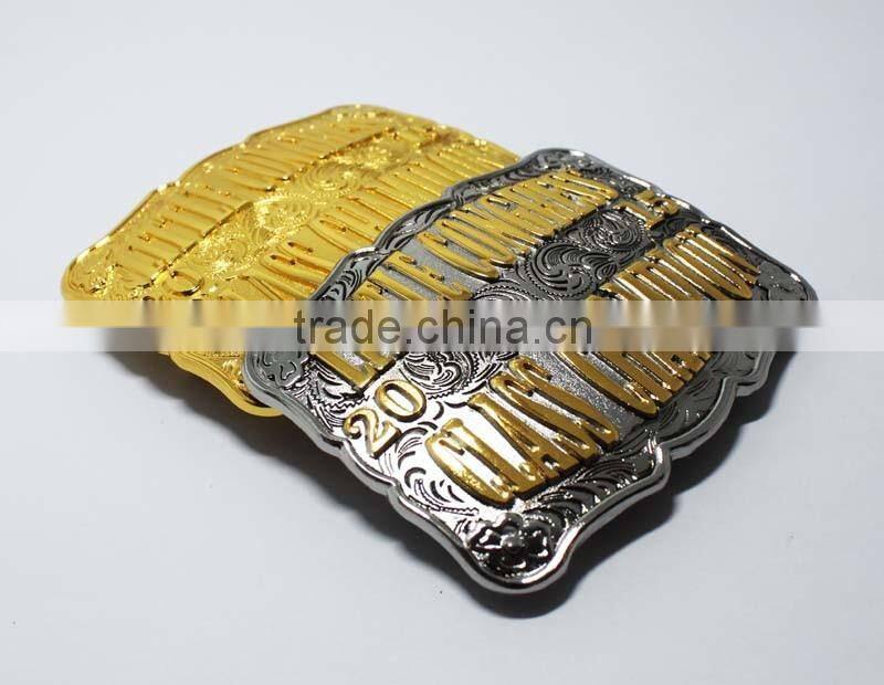 Personalized quality Golden Long Horn Bull Western Belt Buckle