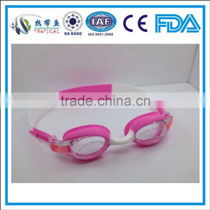 Hot sale junior cute swim goggles, professional kids swimming goggles,fun swim goggle