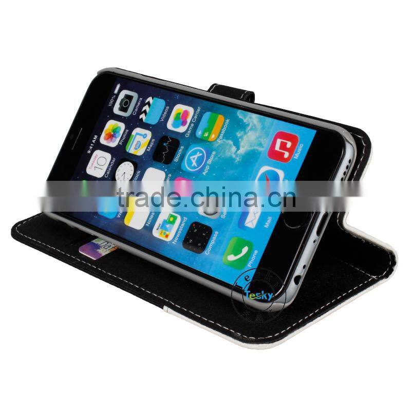 For Iphone 6 Case, Magnetic Button Leather Phone Case Cover For Iphone 6
