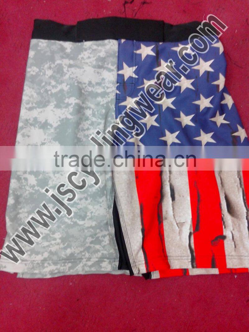 American Flag MMA fight shorts