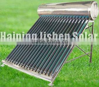 Top popular galvanized steel copper coil solar water heater with vacuum tubes