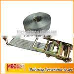 Rubber handle 2" 50mm width cargo strap J metal hooks /2inch cargo lashing 5000bs