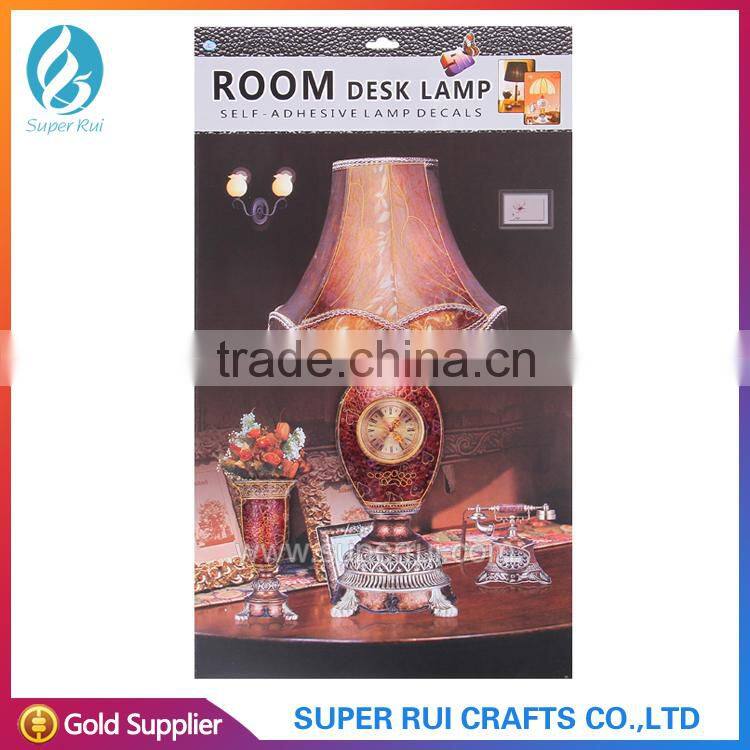 2015 new and popular room decor 3d lamp self adhesive wall stickers