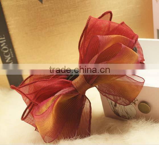 elegant fabric hair bow plastic banana clip styles australia hair clip