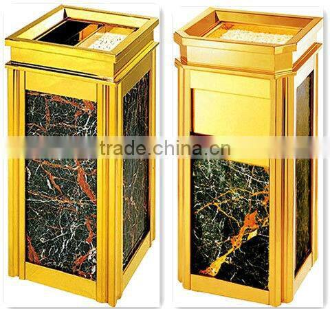 Indoor square ground stand dustbin with ash barrel