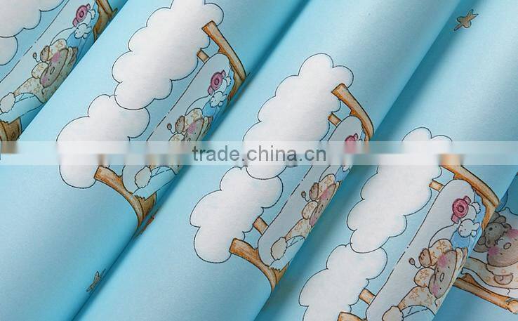 plain wallpaper/kids wallpaper wallcovering/non woven wallpaper