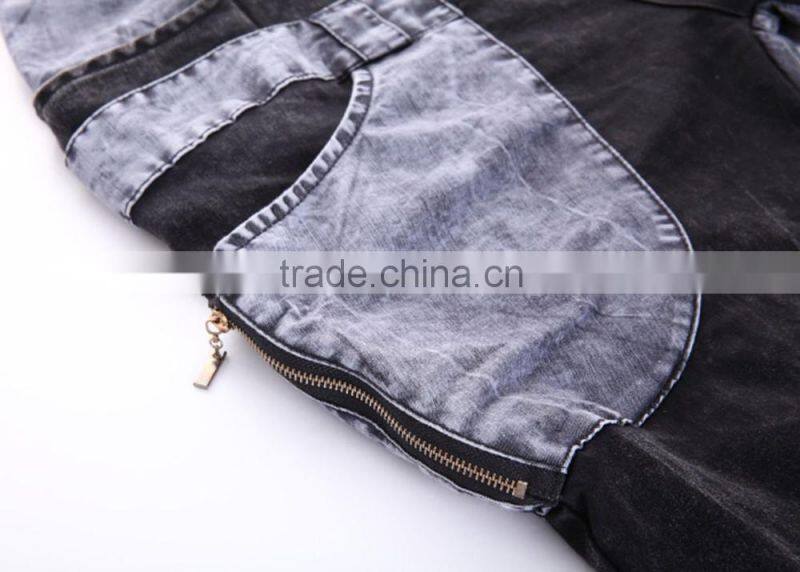 Women Punk Rock Loose Jeans Capri Pants Washed Hip-hop Denim Harem Cropped-pants