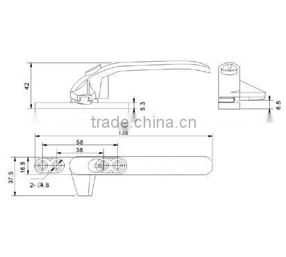 Aluminum Handle For Aluminum Casement Door