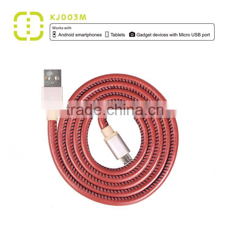 walnut mfi certified leather cable for iPhone 6 Plus / 6 / 5S / 5C / 5