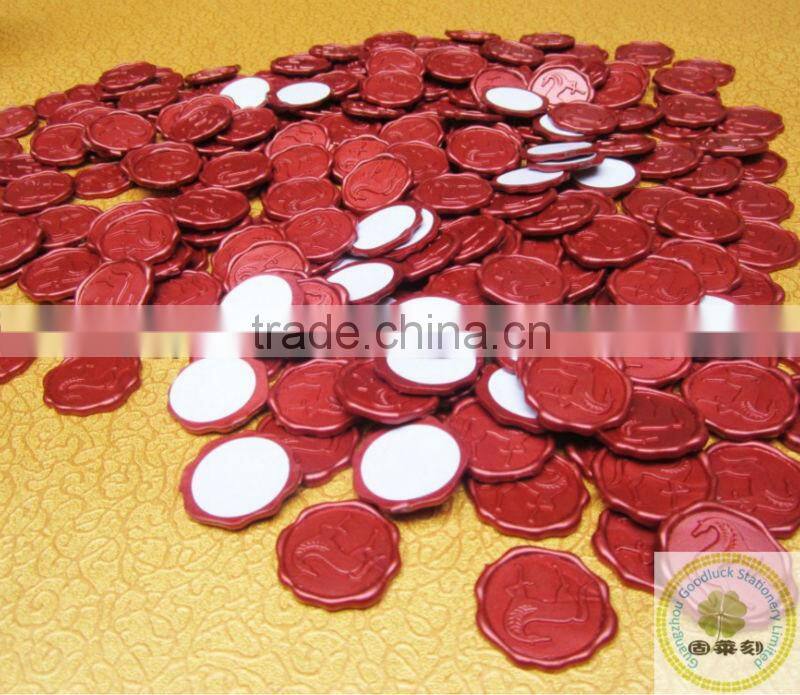 Custom logo design Wedding self adhesive sealing wax stickers