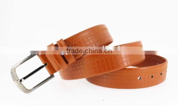 New designer man Orange PU leather jeans belt in Yiwu