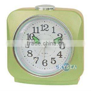 wake up plastic table alarm clock, snooze light desk clock