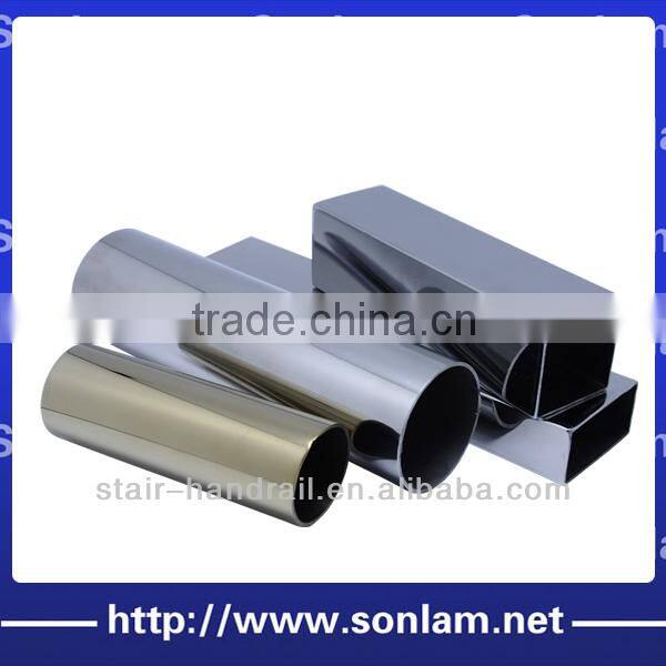 304 stainless steel square slotted tube for glass