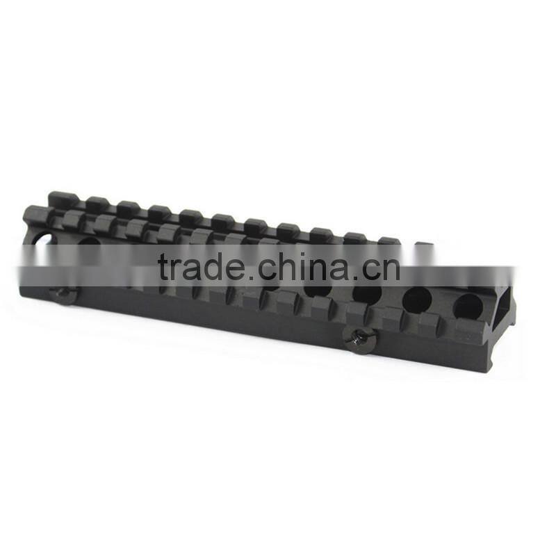Funpowerland Quick Release Long Double Rail Angle & Riser QD Bracket Mount 20mm Base for .223 5.56 Picatinny Weaver Rail