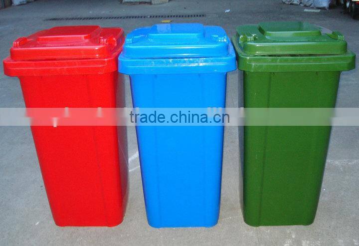 120L Outdoor mobile waste bin with wheels and lids