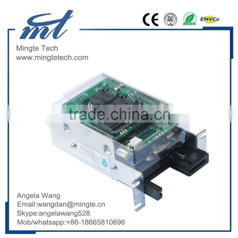 Automatic card lock & eject smart manual insertion IC/RFID card reader writer