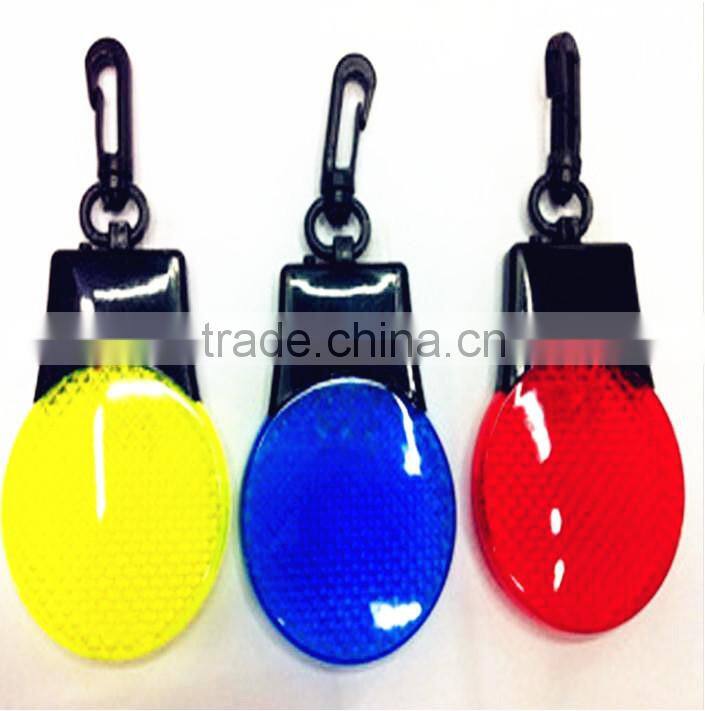 EN13356 customized reflective gifts for promotion ,hard reflector round keychian
