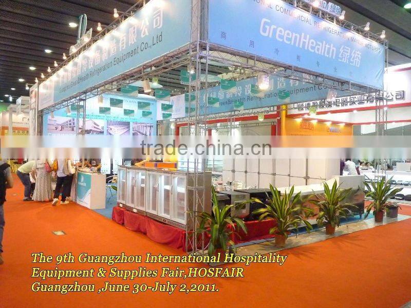 2 meters Bakery pastry display freezer showcase with marble base can OEM