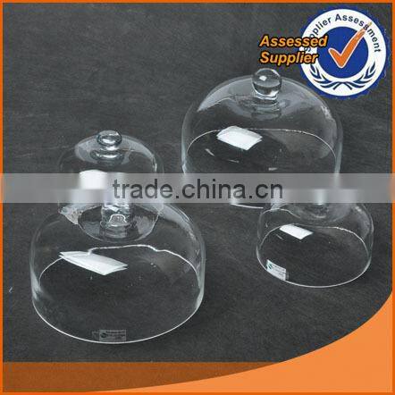Decaled bird glass cake dome cover