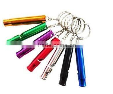 3pcs Emergency Hiking Camping Survival Aluminum Whistle Key Chain many Colors