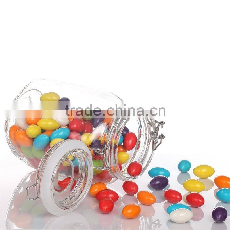Clear food glass candy jar