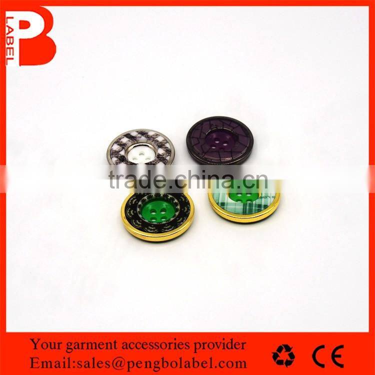 Recycles Gold Fancy plastic buttons for childrends clothing