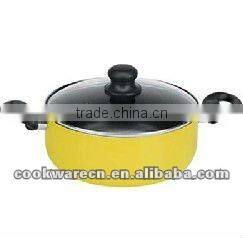 Aluminum non-stick sauce pot with glass lid