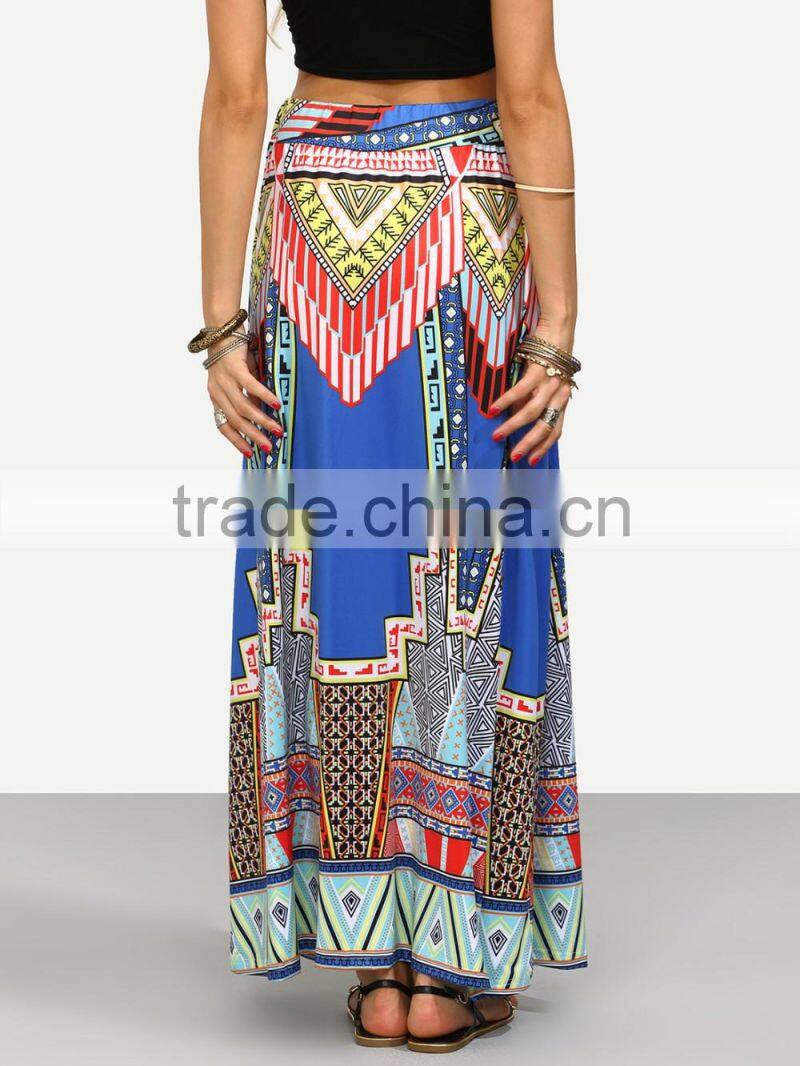 Lastest design muslim skirt 2016 for women