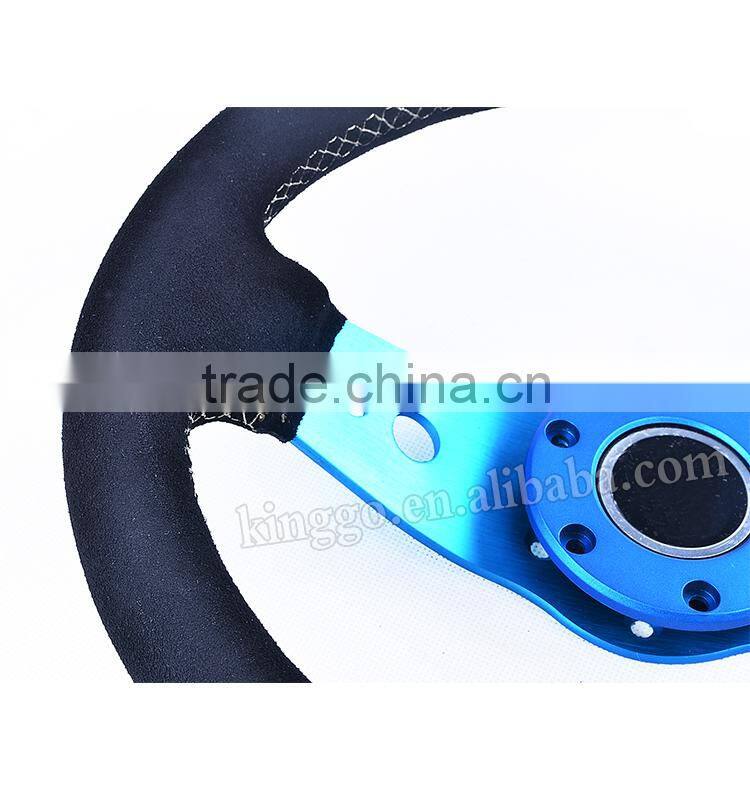 Factory Direct Racing 14 Inch Suede Styling Auto Steering Wheel Sport
